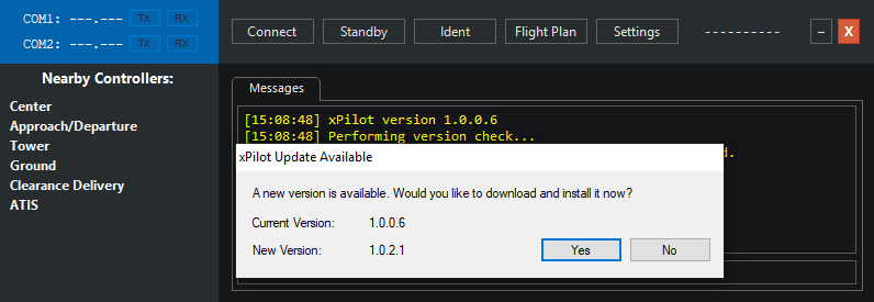 xPilot update notice